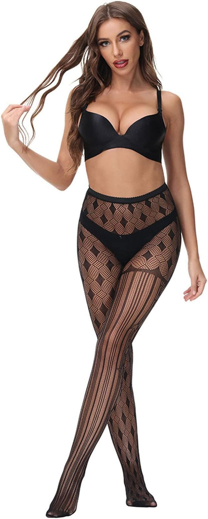 NLY DualAura™ | High-Rise Two-Tone Statement Stockings