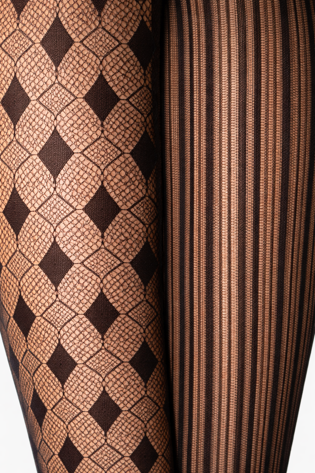 NLY DualAura™ | High-Rise Two-Tone Statement Stockings