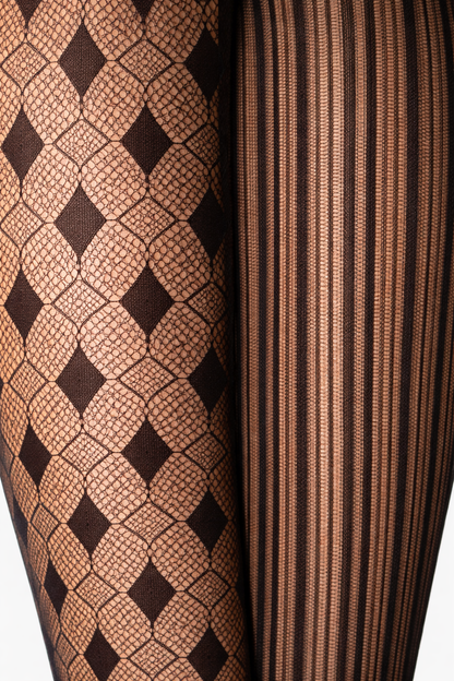 NLY DualAura™ | High-Rise Two-Tone Statement Stockings