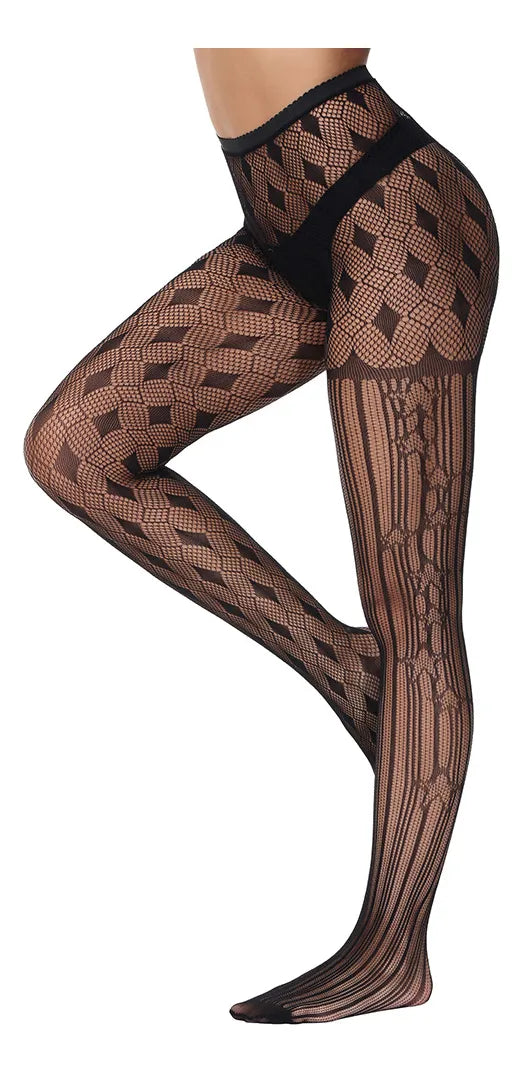NLY DualAura™ | High-Rise Two-Tone Statement Stockings